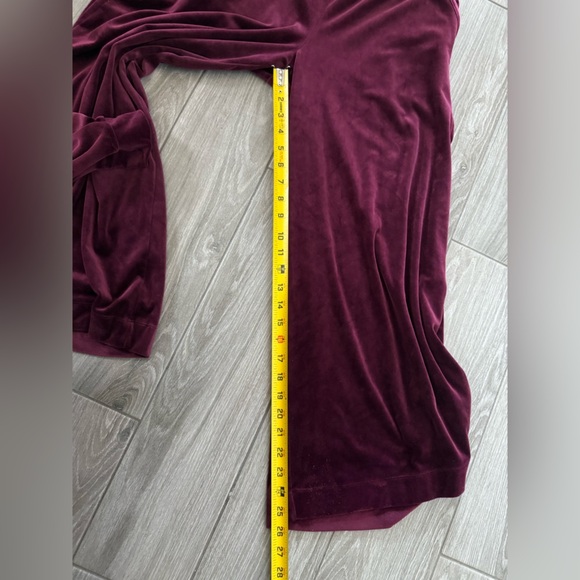Anthropologie|Burgundy Velour Tracksuit,two piece matching set•••Small/Medium - Picture 14 of 16